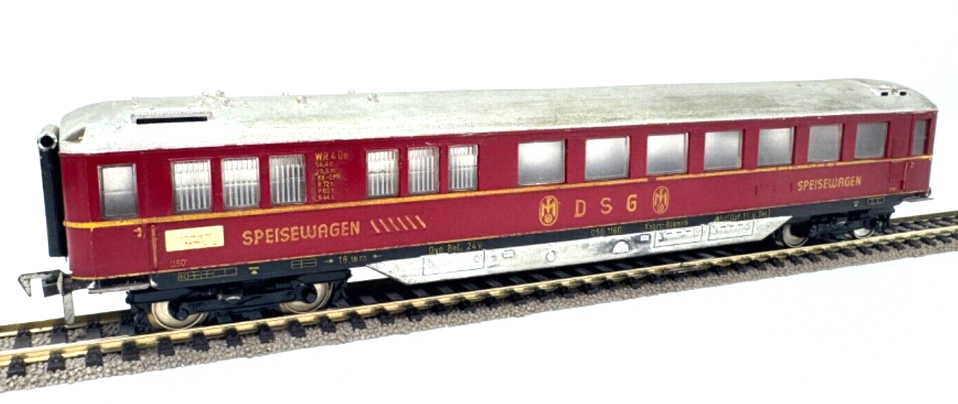Fleischmann HO Speisewagen DSG 1160 - WR4üe - farblich verändert - 1:87 HO H0