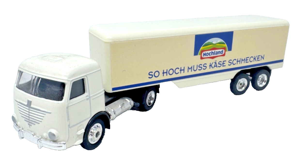 Grell H0 Büssing Koffer Sattelzug Hochland - so hoch muss Käse ... 1:87 H0 HO