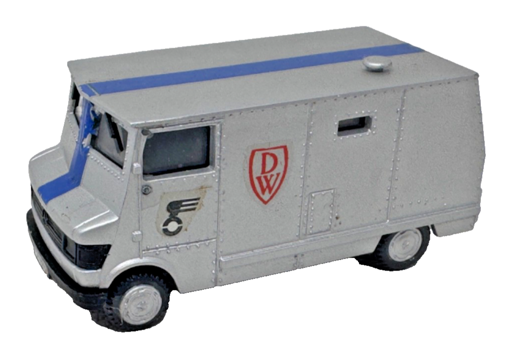 Preiser 1126 H0 Mercedes-Benz T2 Geldtransporter silber - blau H0 HO 1:87