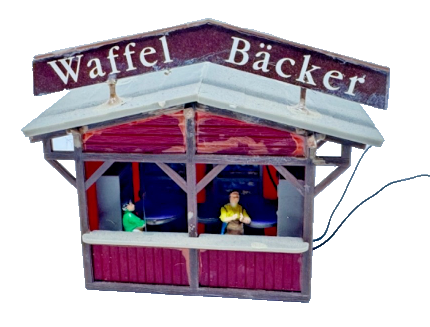 Faller HO 130211 Waffelbäcker ca. 7 x 3,8 x  5,8 cm beleuchtet H0 HO 1:87