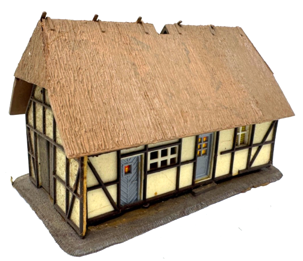 Pola H0 Bauernhaus Fachwerkhaus mit Reetdach 11,5 x 7 x 7 cm HO H0 1:87