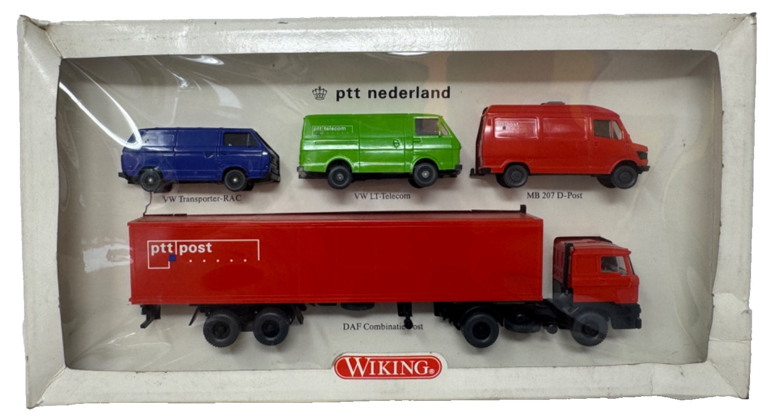 Wiking 997 01 - ptt nederlande Set DAF + T3 + LT + MB 207 -  H0 HO 1:87