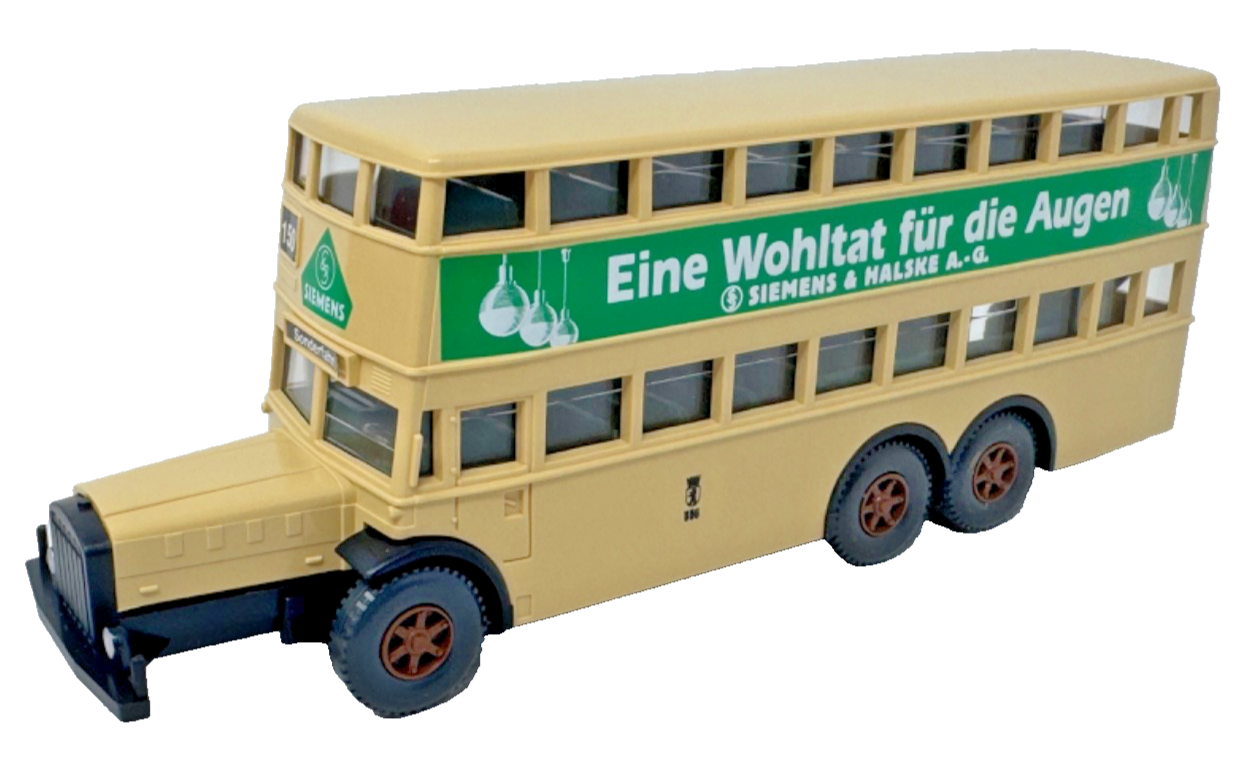 Wiking 1:87 Berliner Doppelstockbus D38 "Eine Wohltat für die Augen - HO H0 1:87