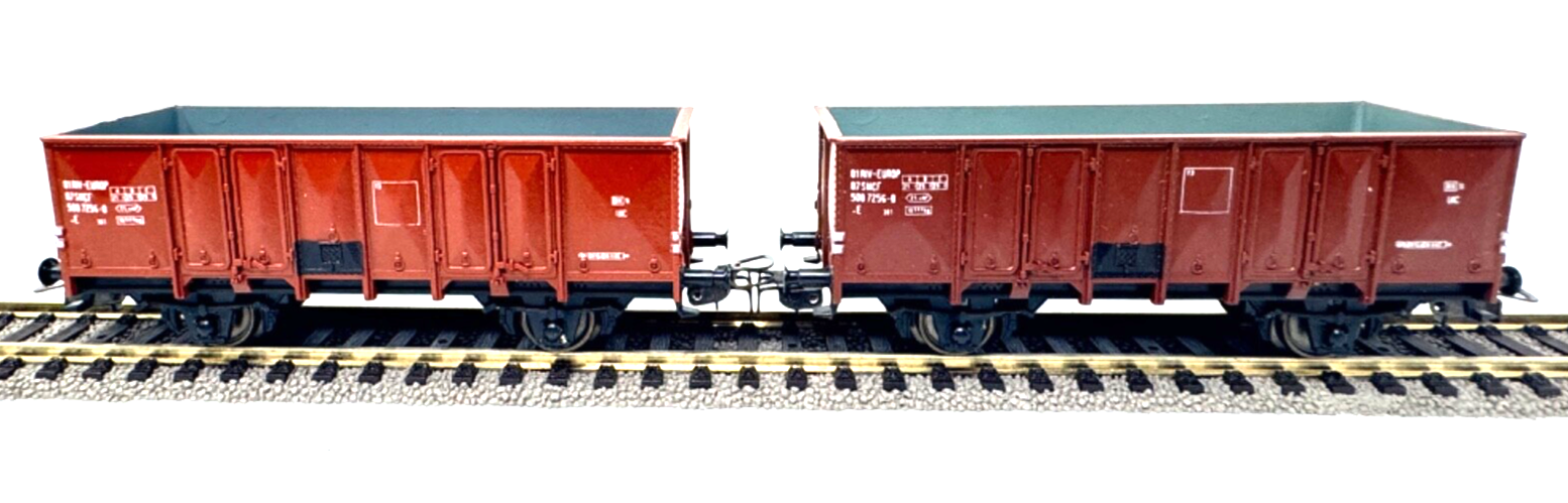 2x Piko Hochbordwagen Güterwagen SNCF - 508 7256-8 - H0 HO 1:87