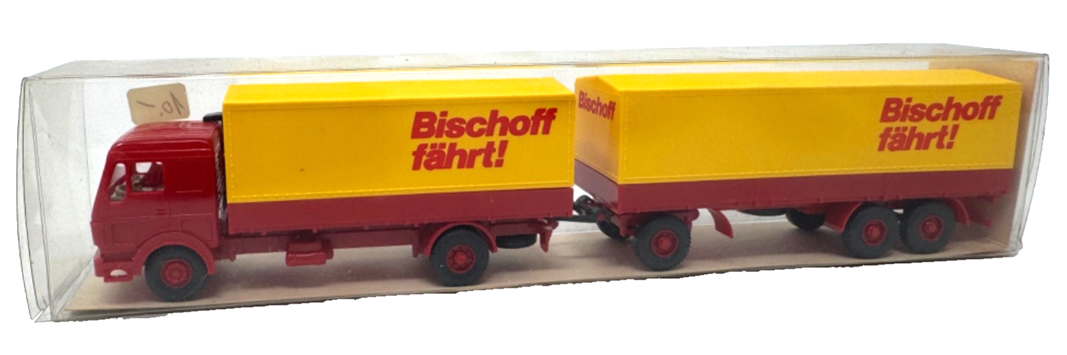 Wiking 455 H0 Mercedes Benz 1635 Pritschenlastzug "Bischoff fährt" - HO H0 1:87