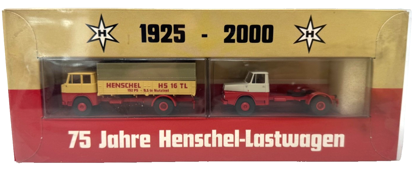 Brekina H0 90370 - 75 Jahre Henschel-Lastwagen 1925 - 2000 - 1:87 H0 HO