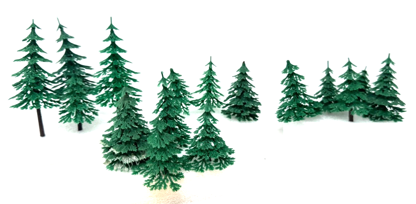 17 Stück Piko VERO Tannen Bäume Modelleisenbahn  Modellbahn  Spur N TT H0