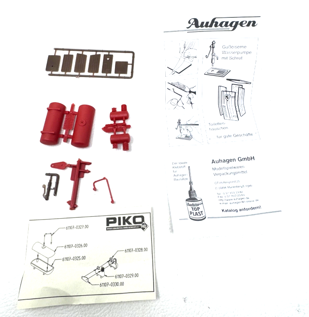 Piko / Auhagen H0 Kompressor / Toilettenhäuschen / Wasserpumpe H0 HO 1:87