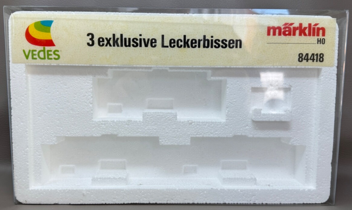 Märklin 84418 Leerverpackung - vedes - 3 exklusive Leckerbissen - HO H0 1:87 Märklin 84418 Leerverpackung - vedes - 3 exklusive Leckerbissen - HO H0 1:87