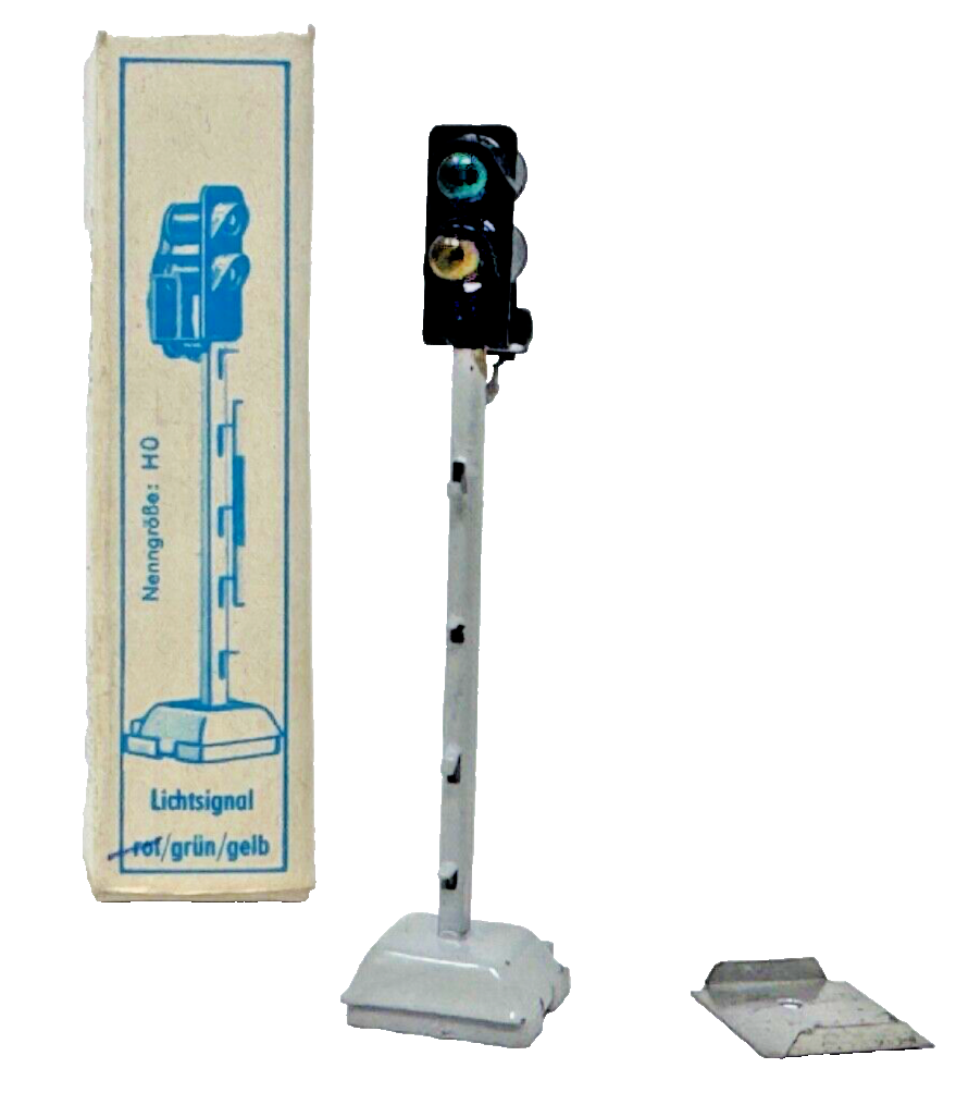 VEB - Lichtsignal Signal grün/gelb - ca. 7,3 cm hoch - 16 Volt - 1:87 H0 HO OVP