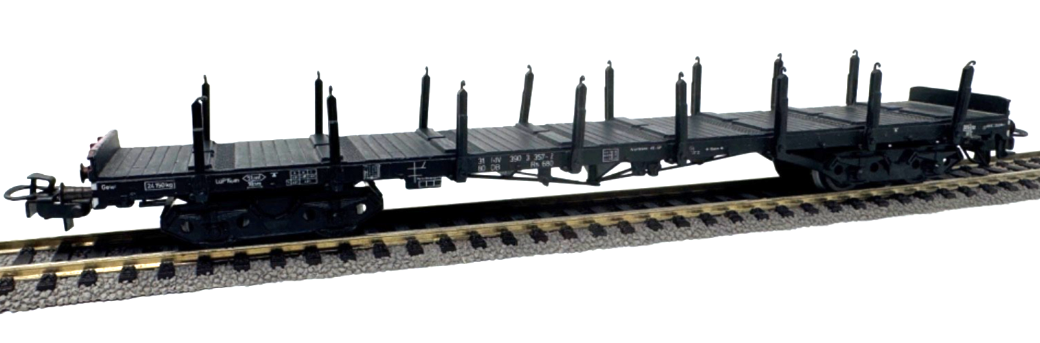 Märklin H0 4663 Flachwagen Rungenwagen (klappbar) 390 3 357-2 - H0 HO 1:87