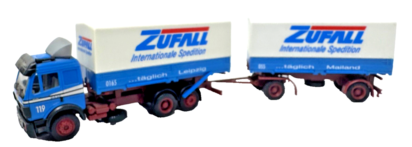 Herpa H0 Mercedes Hängerzug - Zufall Intern. Spedition - Exklusiv H0 H0 1:87