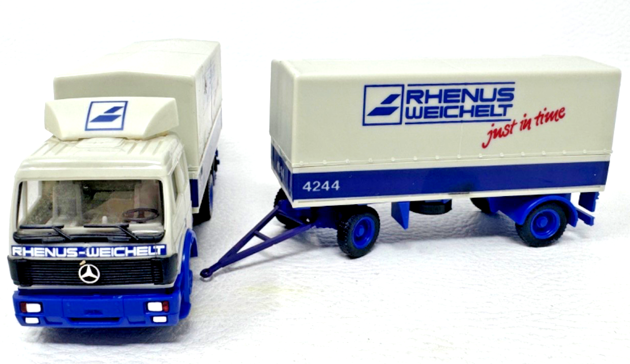 Herpa H0 Mercedes Hängerzug Rhenus Weichelt - just in Time - Exclusiv HO H0 1:87