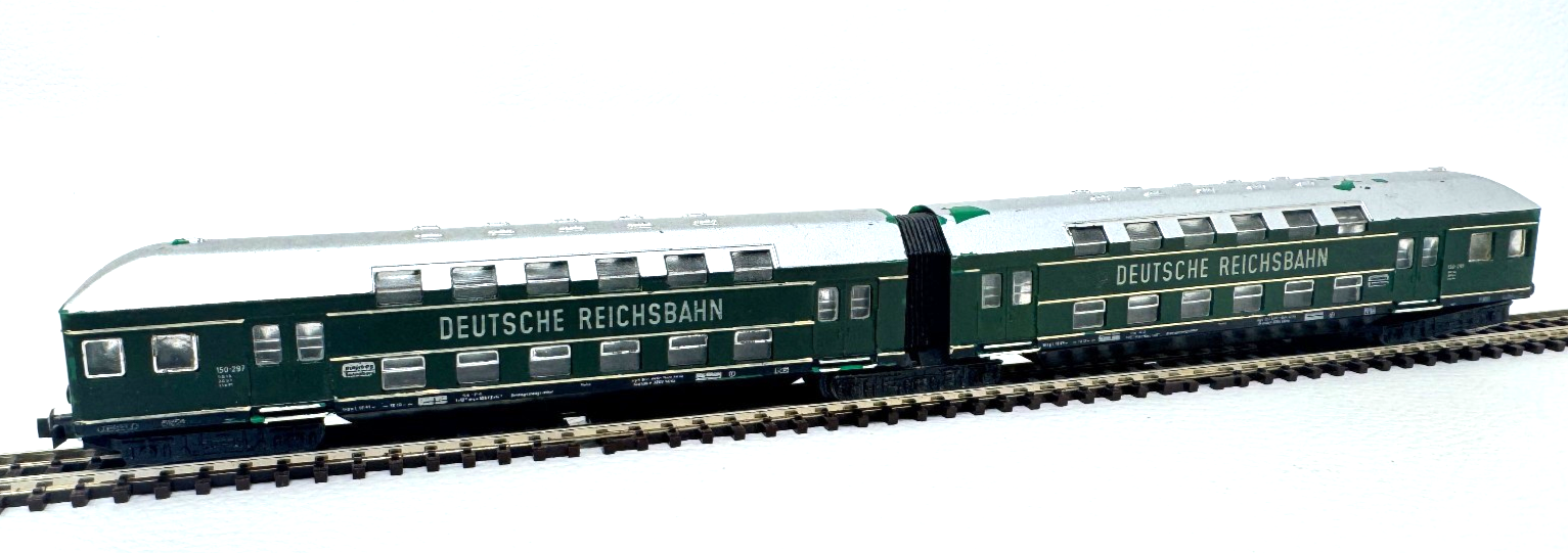 Piko 2-tlg. Doppelstockwagen 150-297 - Deutsche Reichsbahn  N / 1:160 f. Bastler
