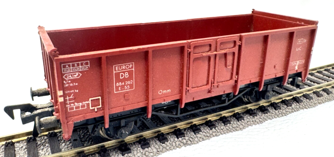 Fleischmann HO DB 1205 Güterwagen - Hochbordwagen - 884 262  E-55 - 1:87 H0 HO