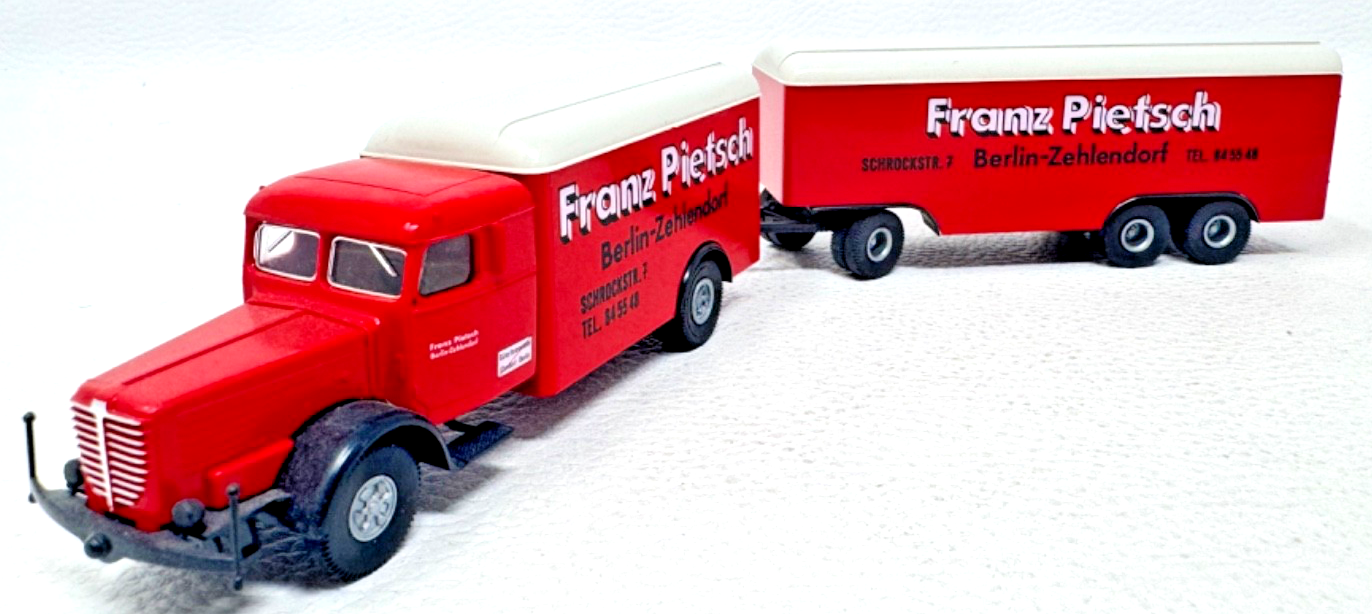 Brekina 1:87 Büssing Hängerzug - Franz Pietsch - 1:87 H0 HO