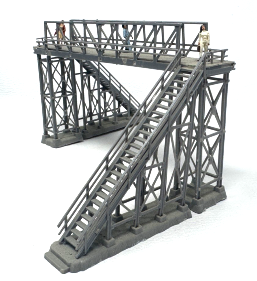 Faller H0 131361 Fußgängerbrücke 2-Gleisig mit Fahrgästen - H0 HO 1:87
