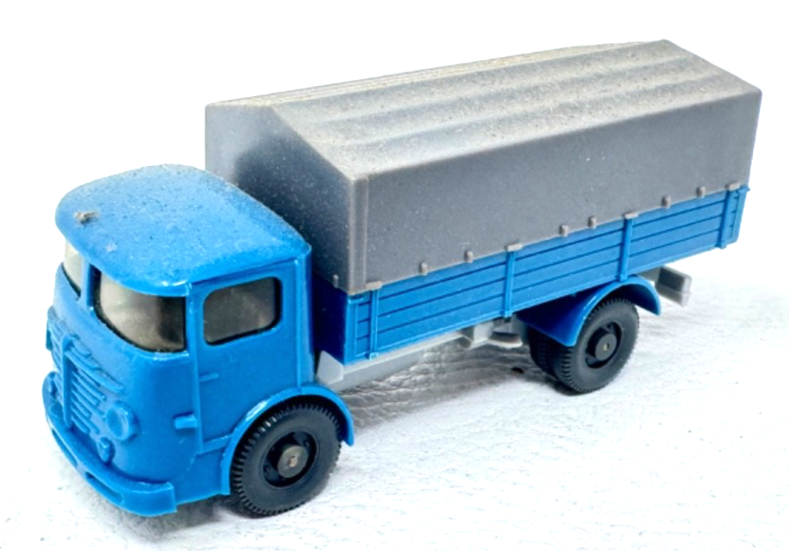 Wiking H0 LKW Pritsche Büssing LU7 Modellauto - blau / grau - H0 HO 1:87