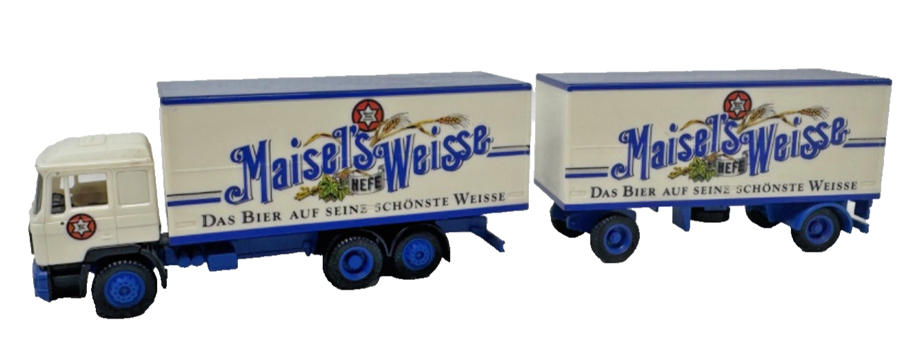herpa H0 MAN F90 Getränke Koffer Hängerzug 3a/2a "Maisel´s Weisse" - HO H0 1:87